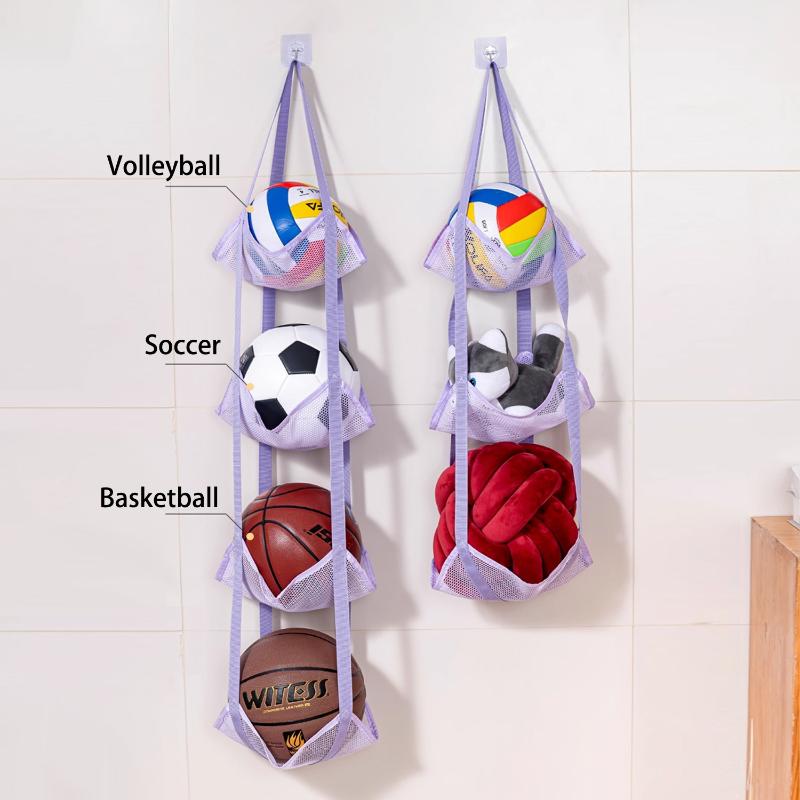 Sports Equipment Organizer - New Wall Mounted Ball Storage Hanging