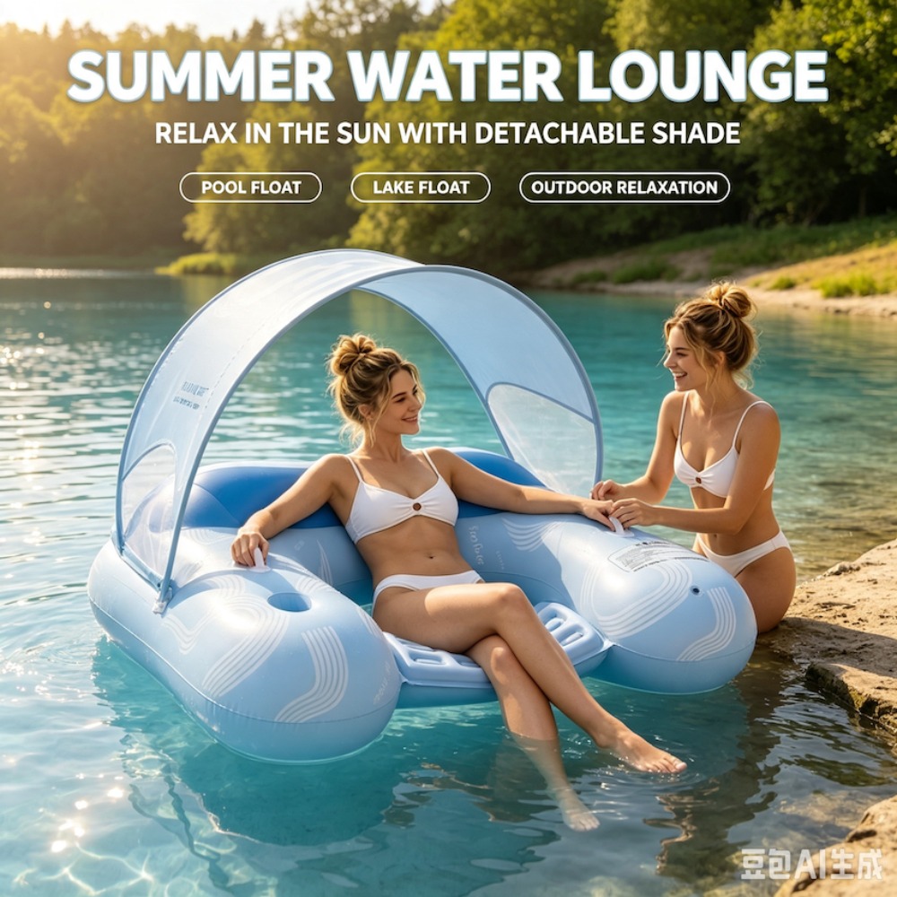 Pull Buoy Swimming - Detachable Sunshade Inflatable Pool Floats Chair