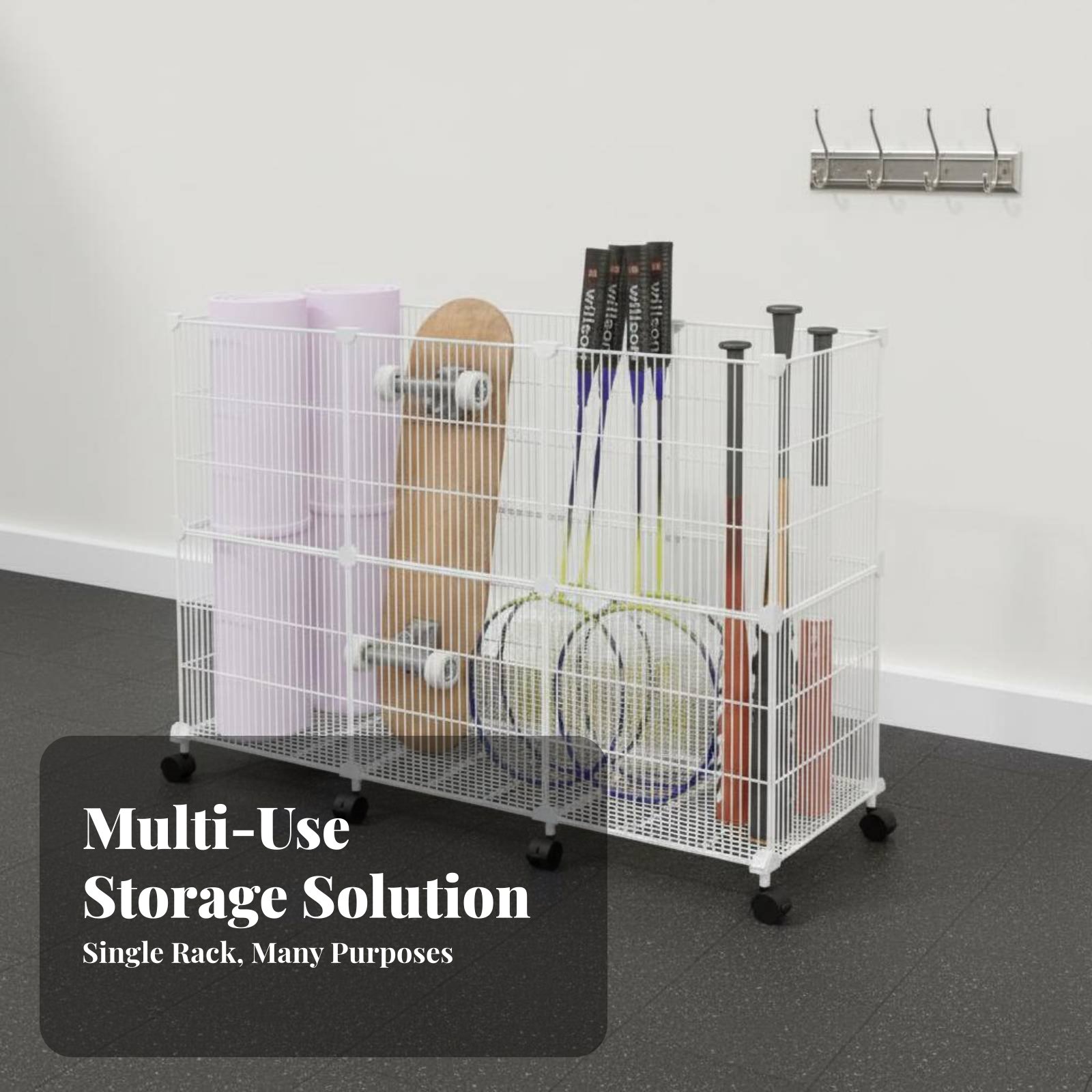Sports Equipment Organizer - Sports Equipment Storage Cart Sturdy Duty