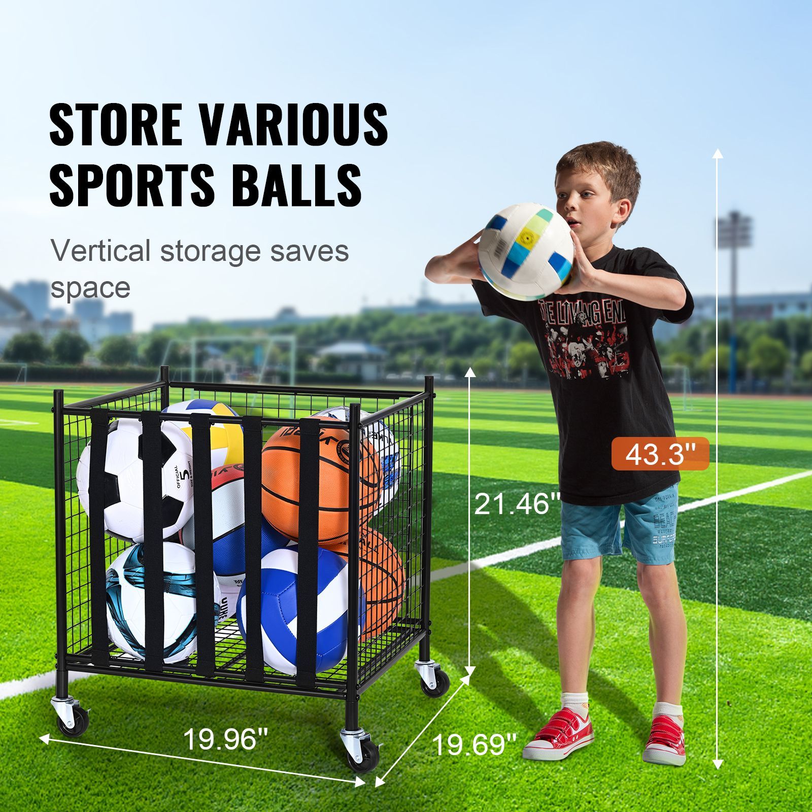 Rolling Sports Ball Storage Ca - đánh giá và giá Sports Equipment Organizer