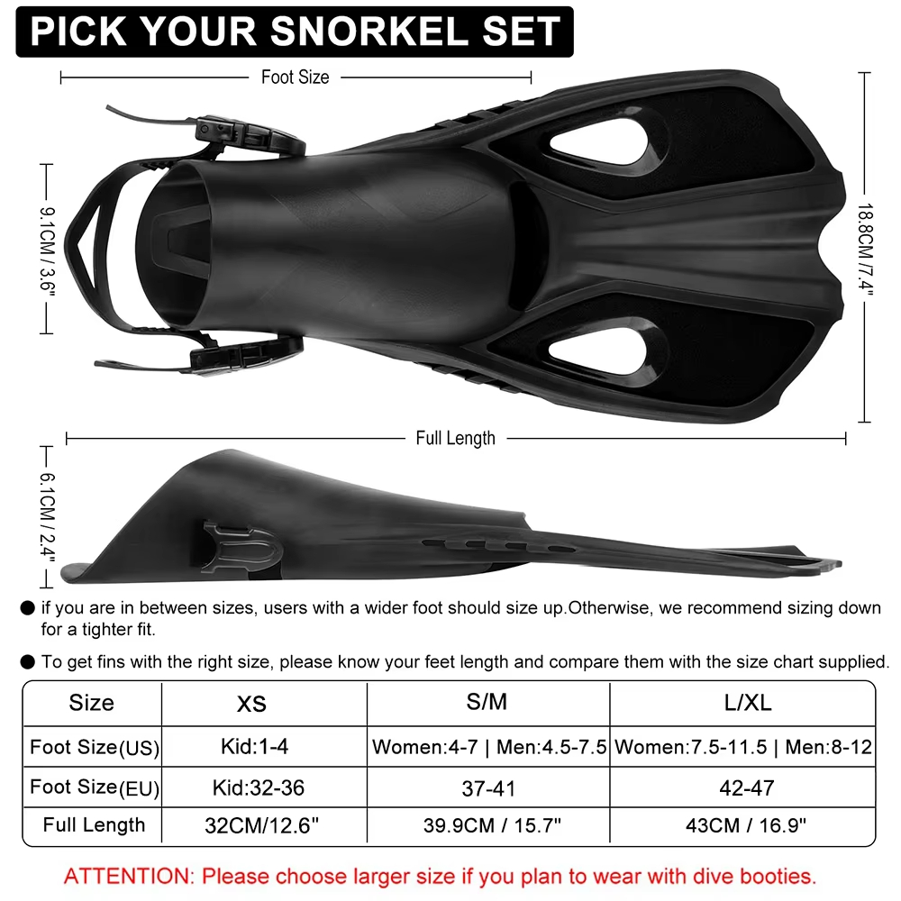 Adjustable Open Heel Short Swi - đánh giá và giá Swim Fin Short Blade