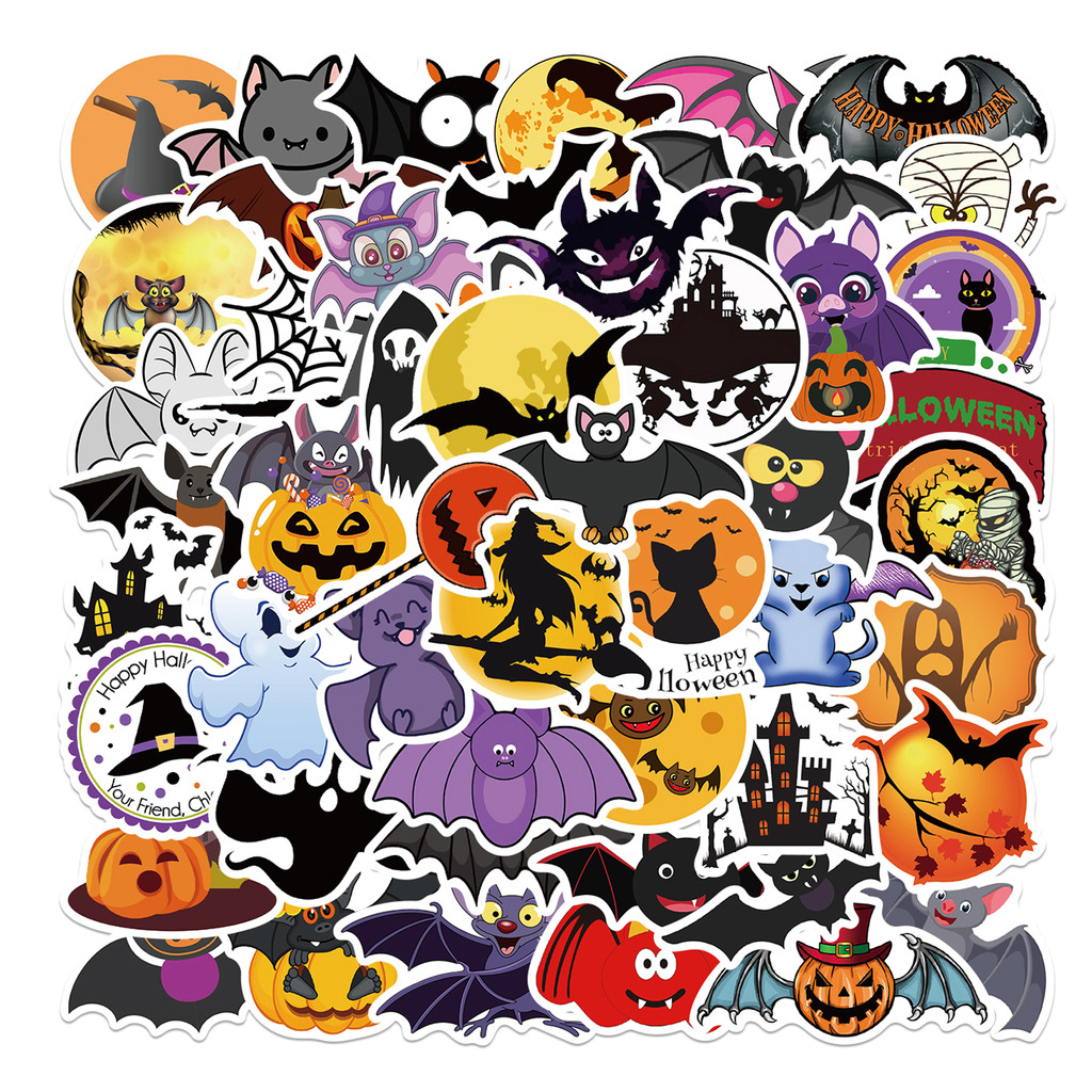 50Pcs Dark Halloween Pattern S - đánh giá và giá Sports Equipment Store
