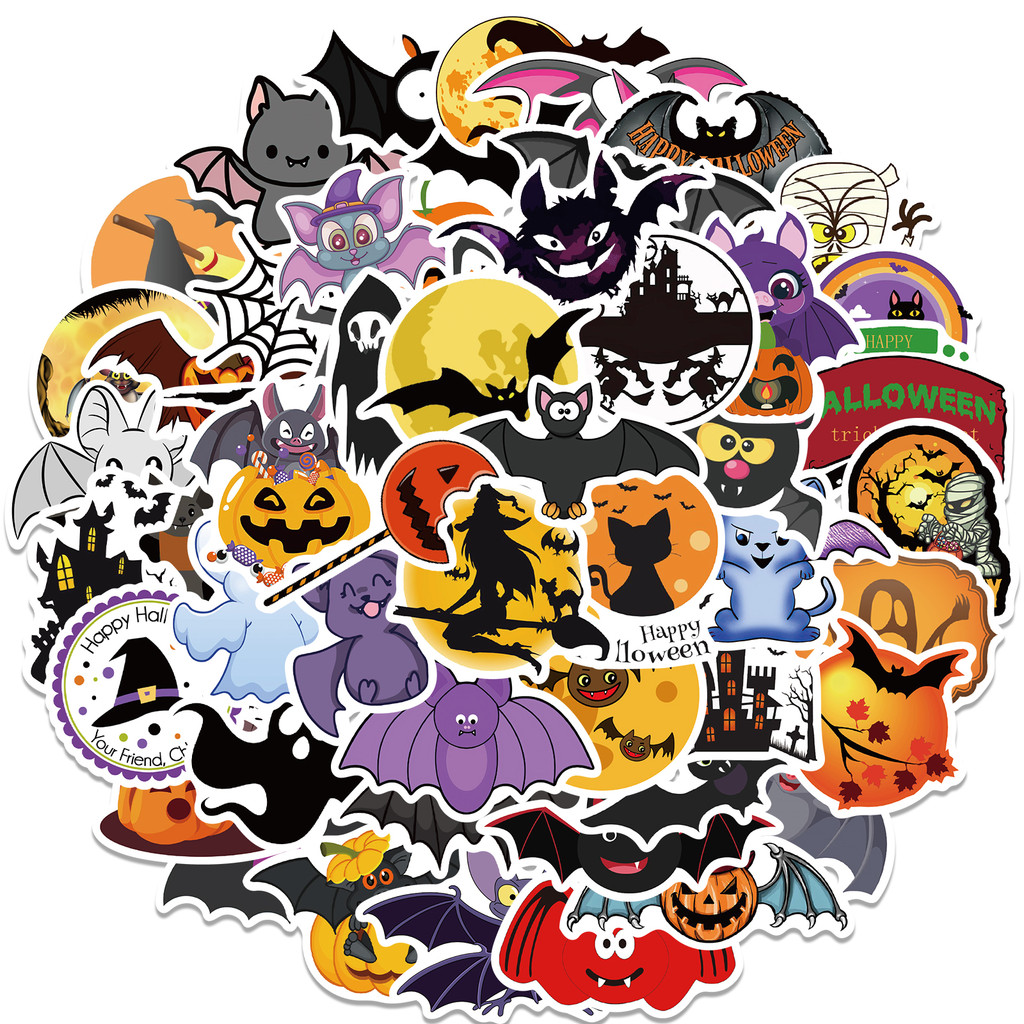 50Pcs Dark Halloween Pattern S - đánh giá và giá Sports Equipment Store