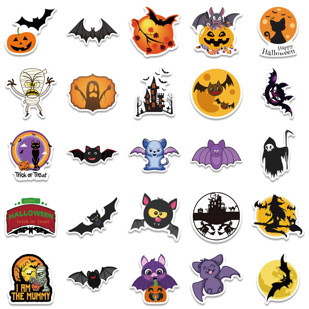 50Pcs Dark Halloween Pattern S - đánh giá và giá Sports Equipment Store