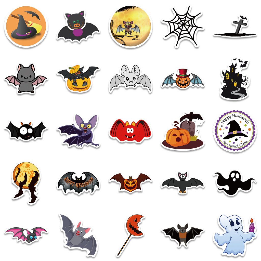 50Pcs Dark Halloween Pattern S - đánh giá và giá Sports Equipment Store