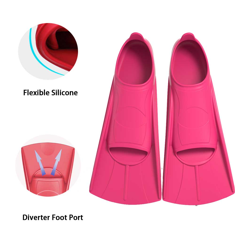 Swimming Flipper Silicone Wome - đánh giá và giá Swim Fin Short Blade